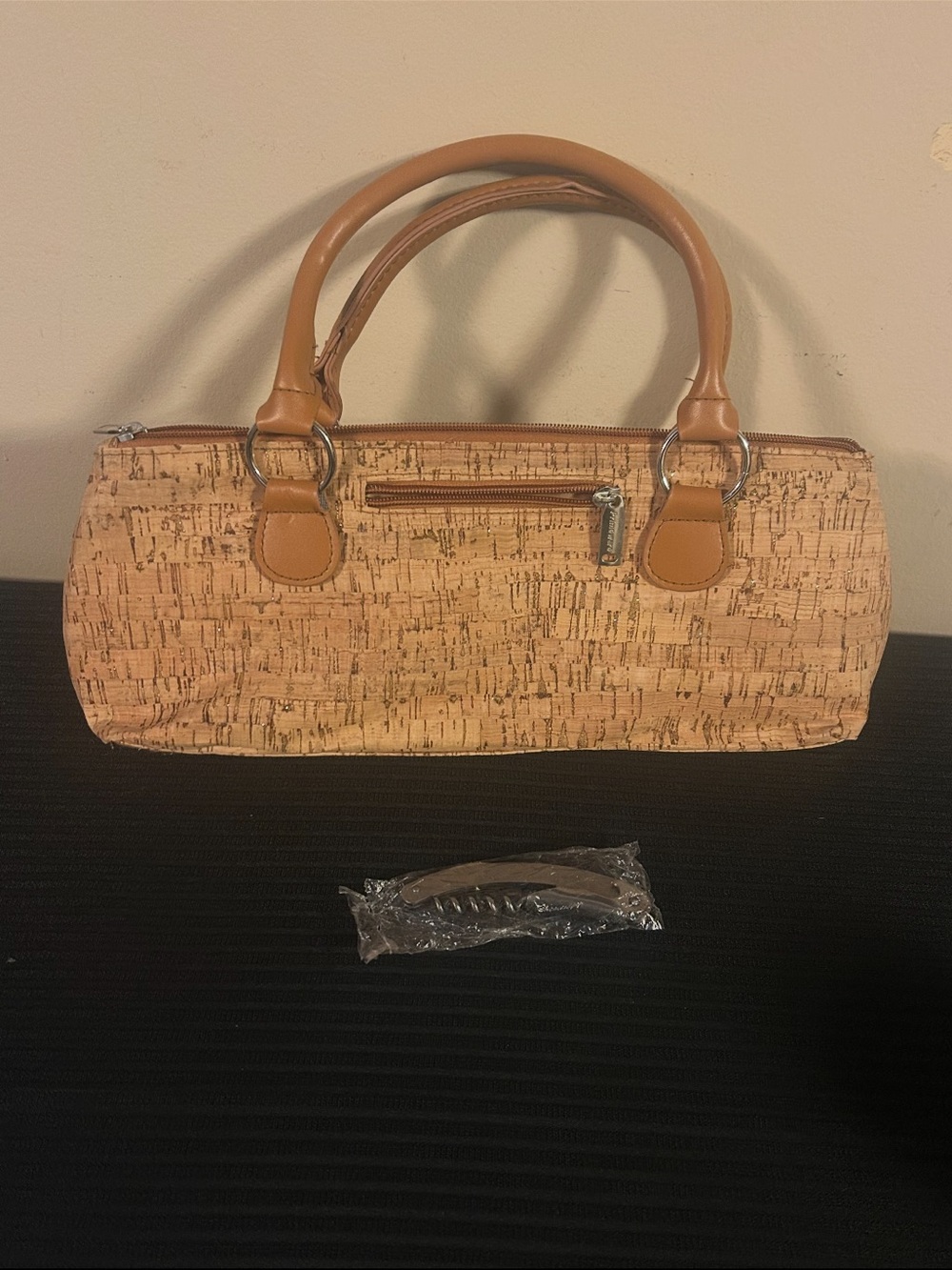 Primeware Insulated Cork Wine Bottle Bag with New Corkscr